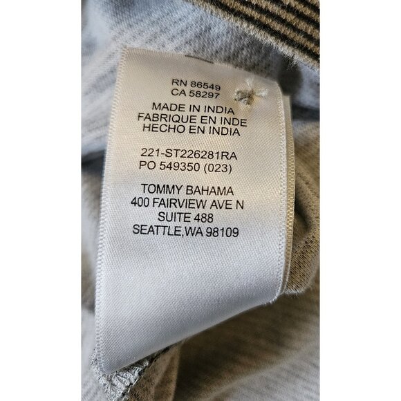 Tommy Bahama Coal Stripe Short Sleeve Polo Shirt Men's Medium - Picture 10 of 11